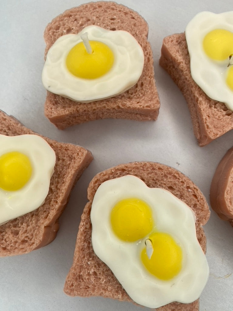 Eggs and Toast Candle