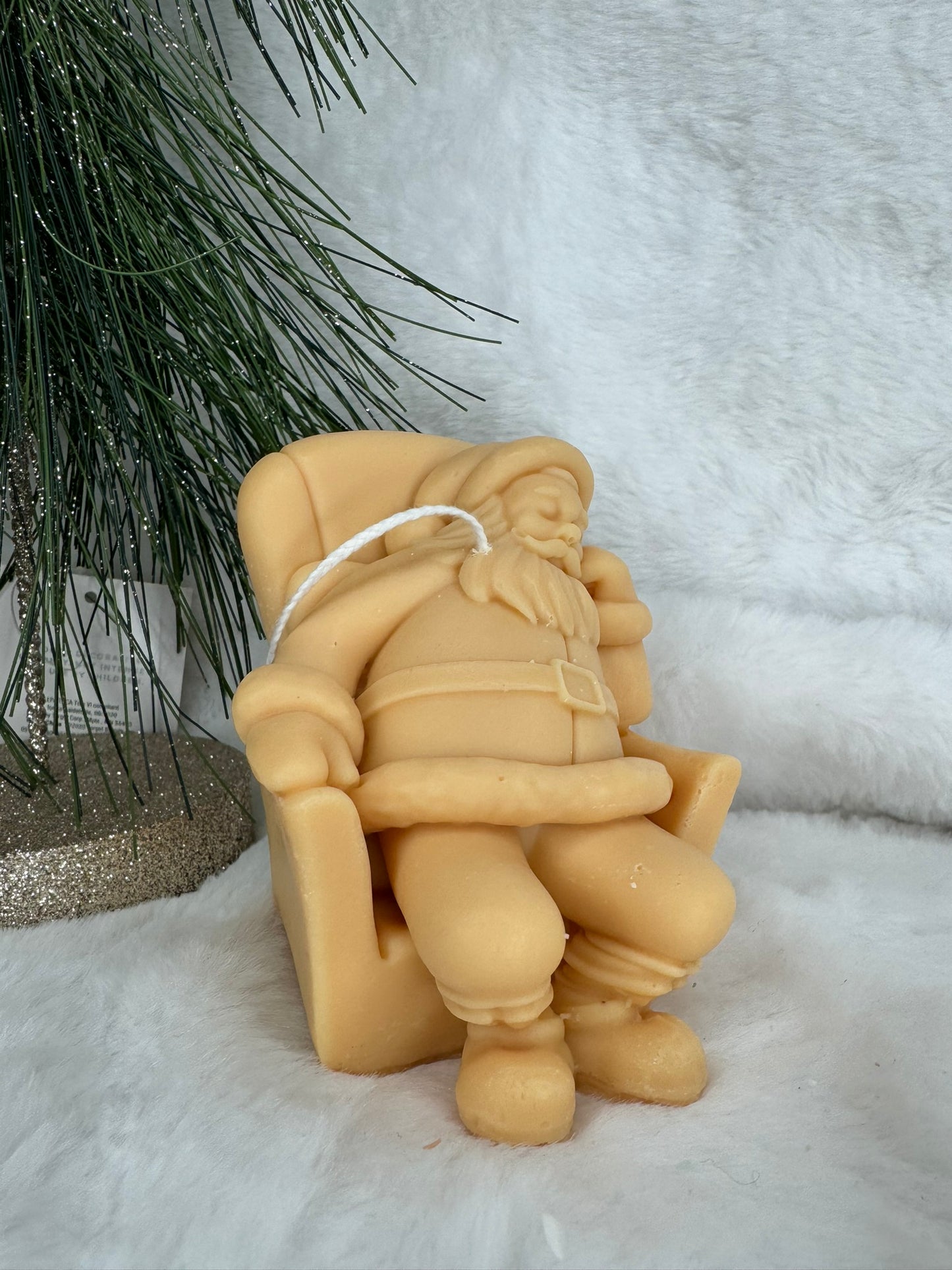 Sleepy Santa Candle
