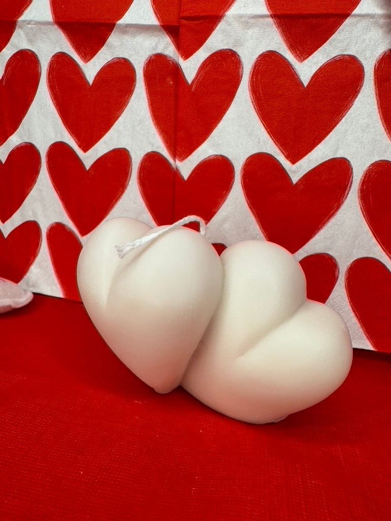 Double Hearts Candle
