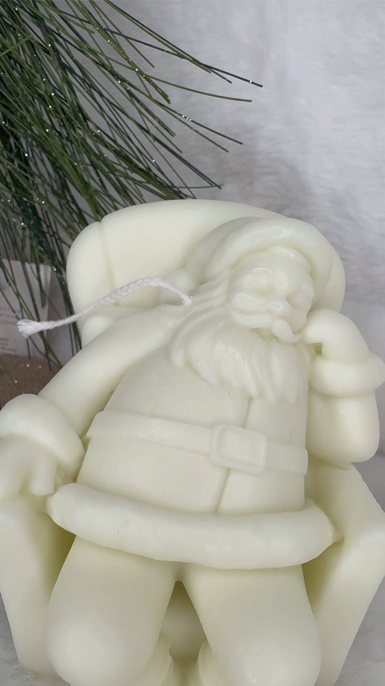 Sleepy Santa Candle