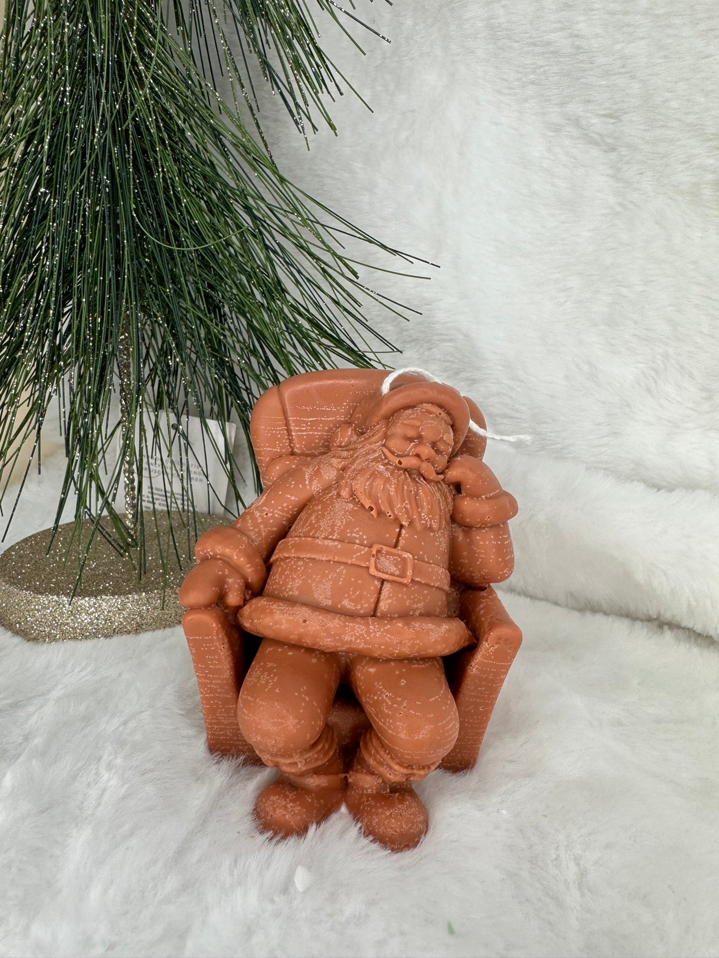 Sleepy Santa Candle