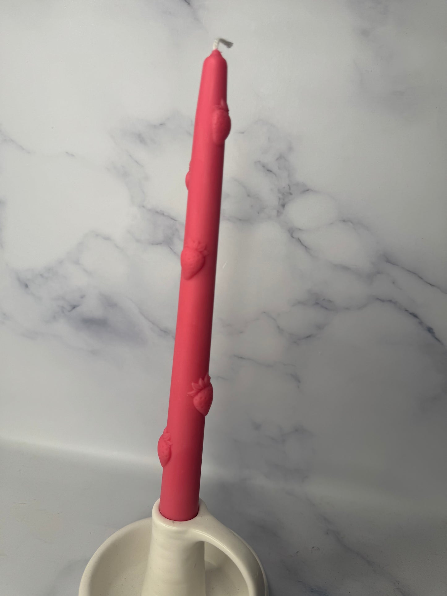 Strawberry Taper candle