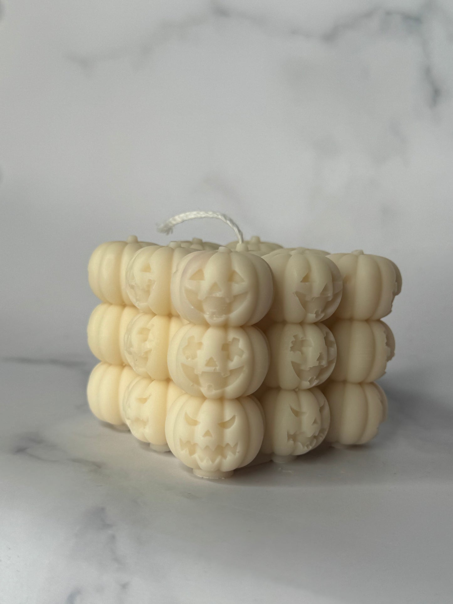 Pumpkin stack bubble candle