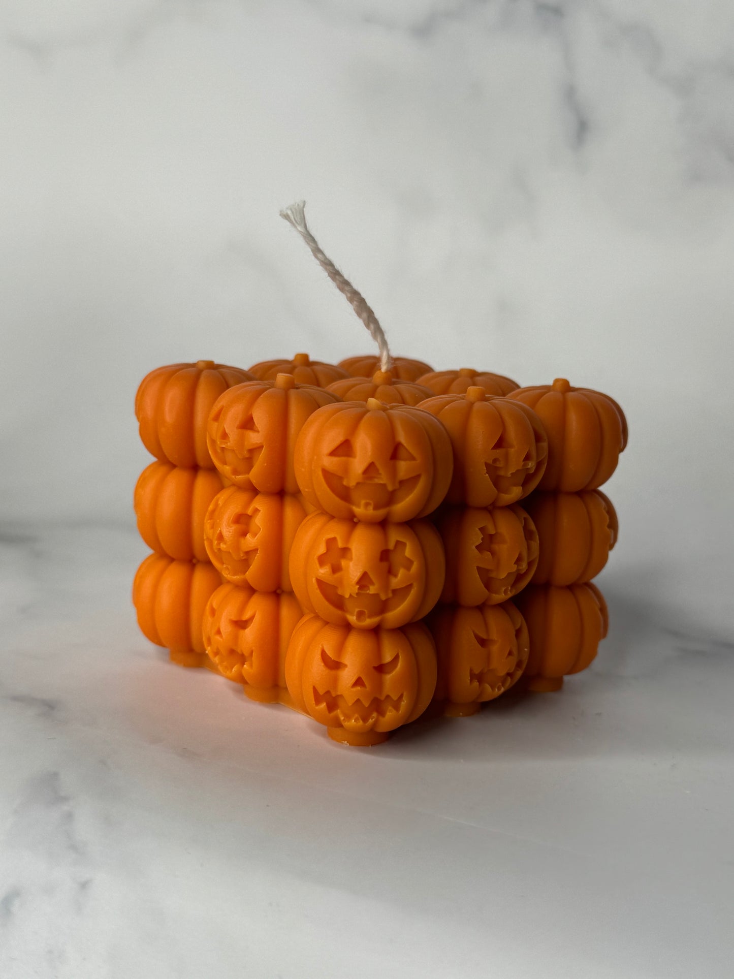 Pumpkin stack bubble candle