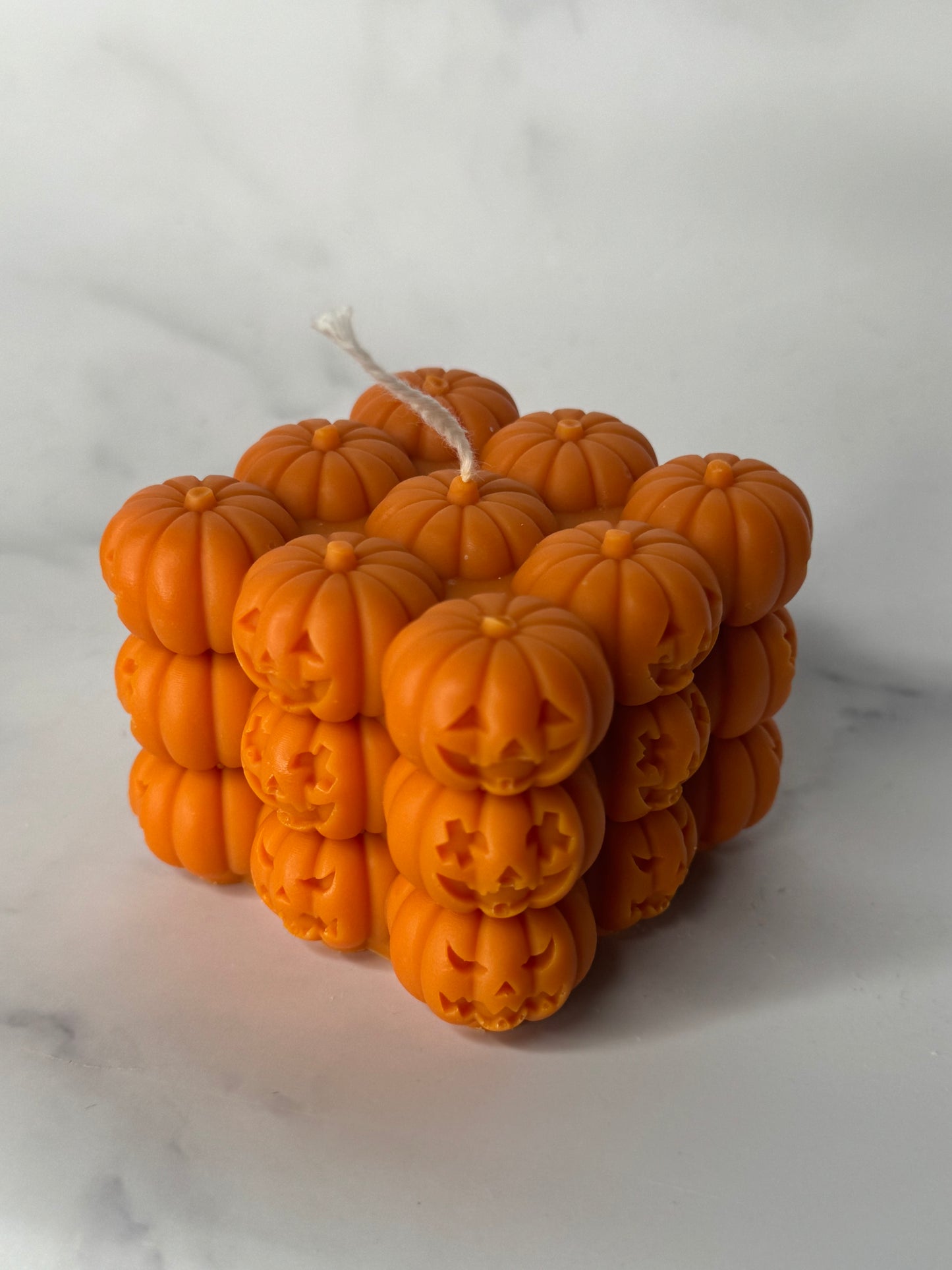 Pumpkin stack bubble candle