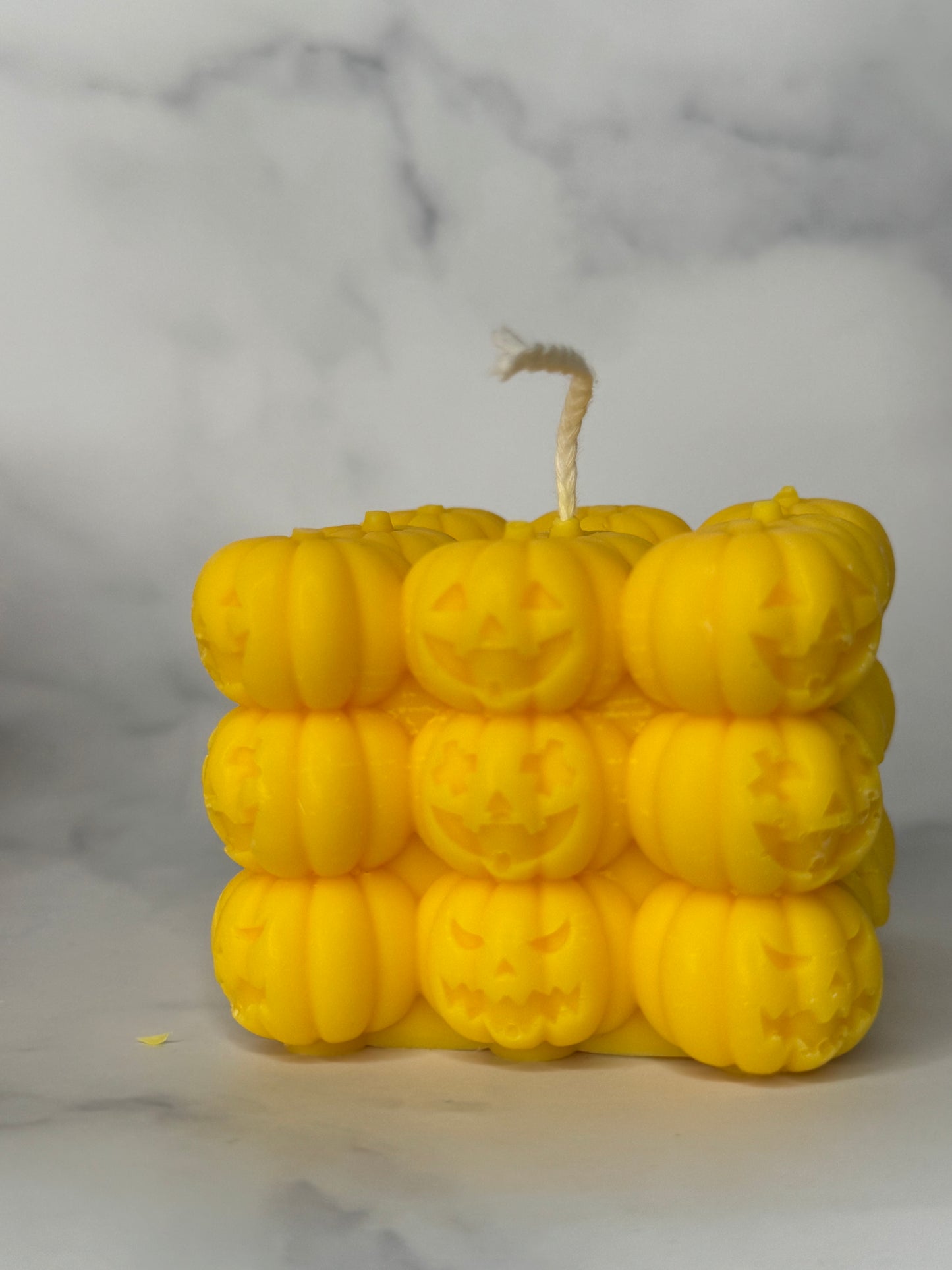 Pumpkin stack bubble candle