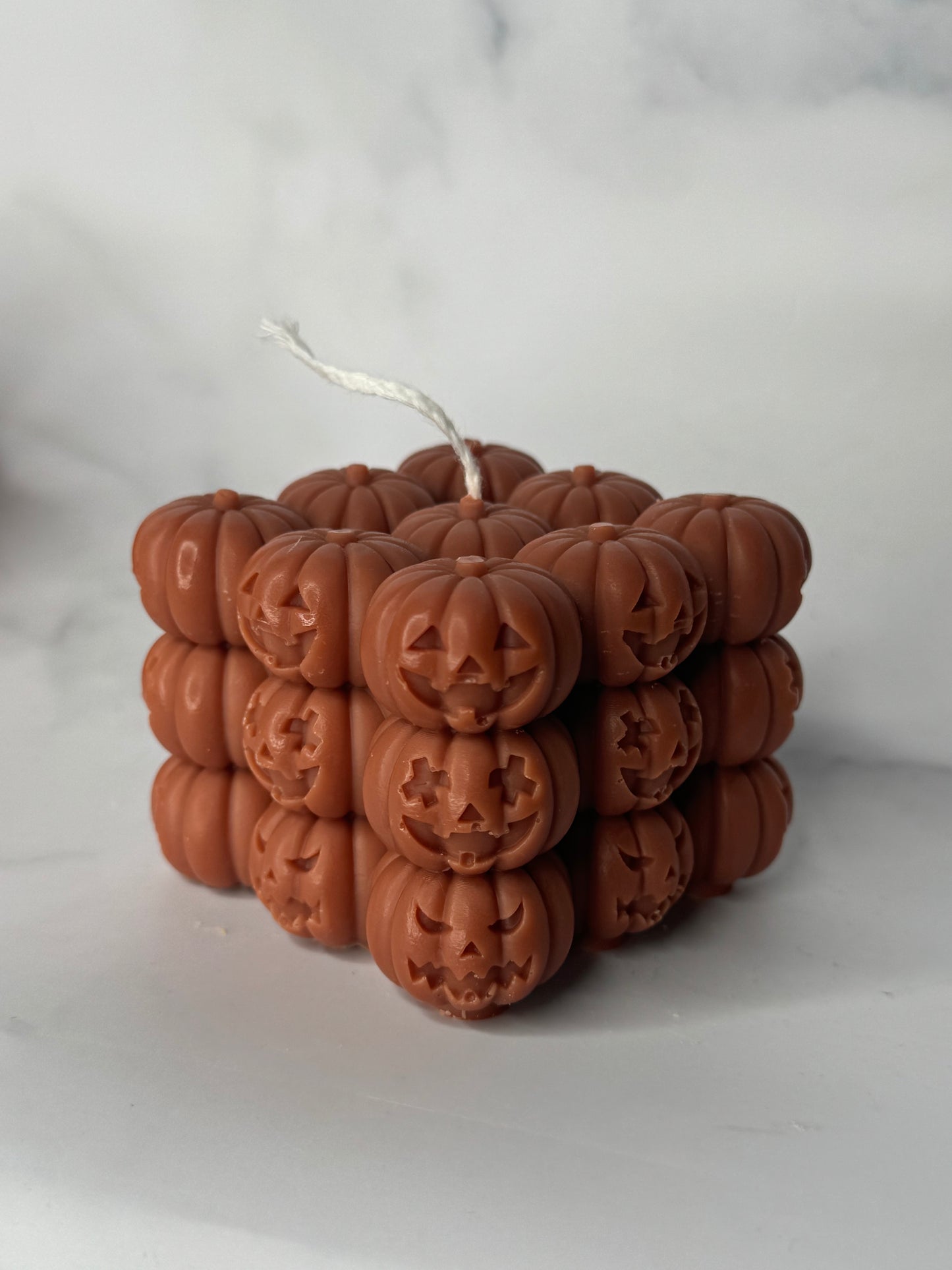 Pumpkin stack bubble candle