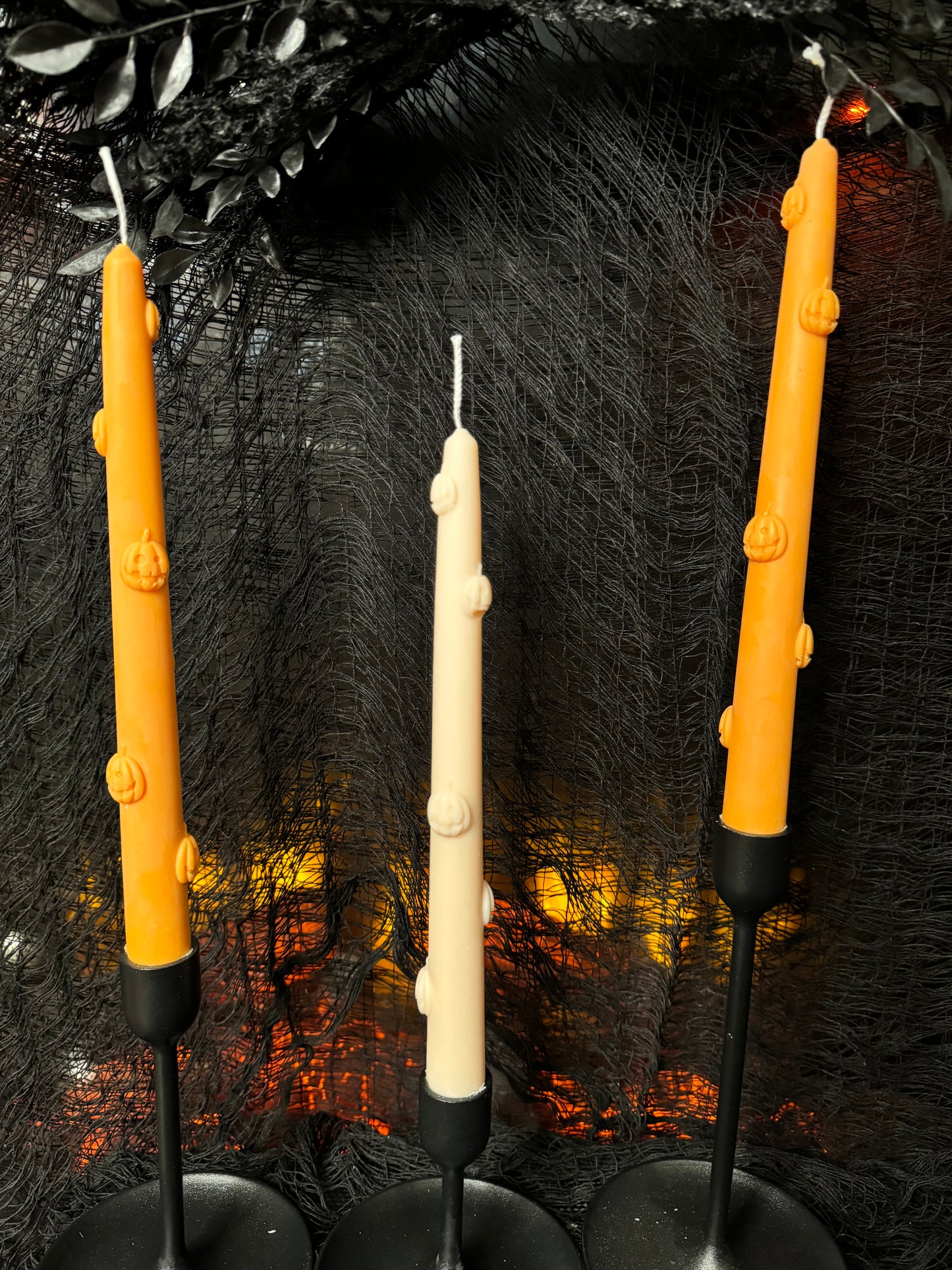 Pumpkin Taper Candle