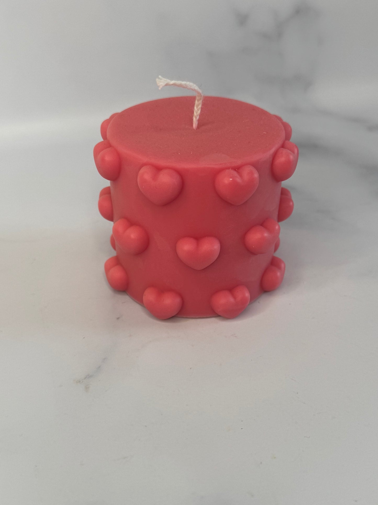 Heart Pillar Candle