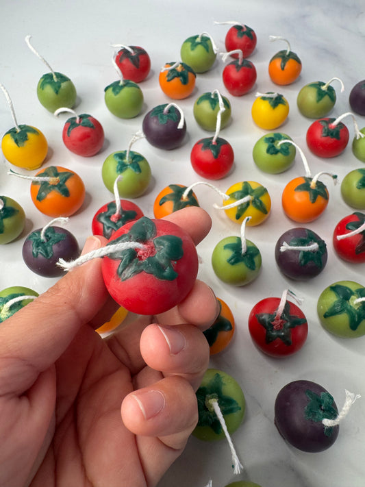 Cherry tomato candle