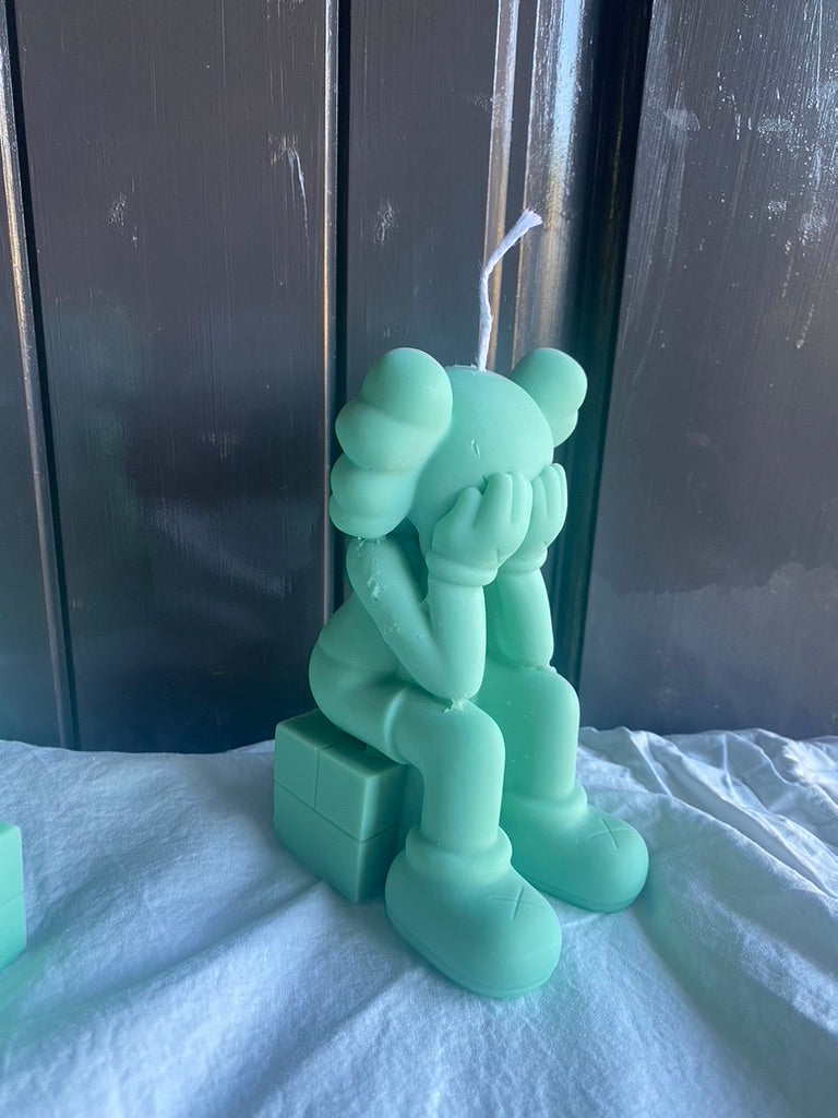 Sitting Kaws Inspired Candle