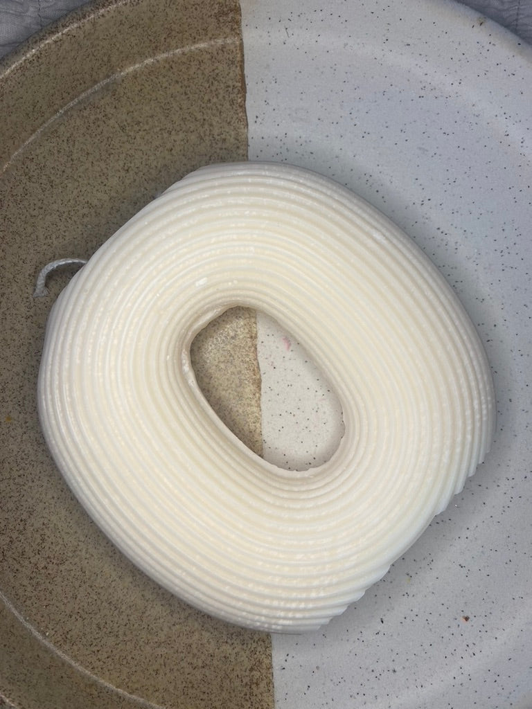 Ribbed Letter Candle