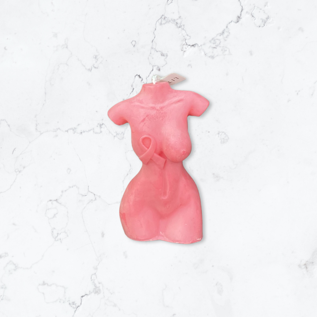 Goddess Body Breast Cancer Awareness Candle