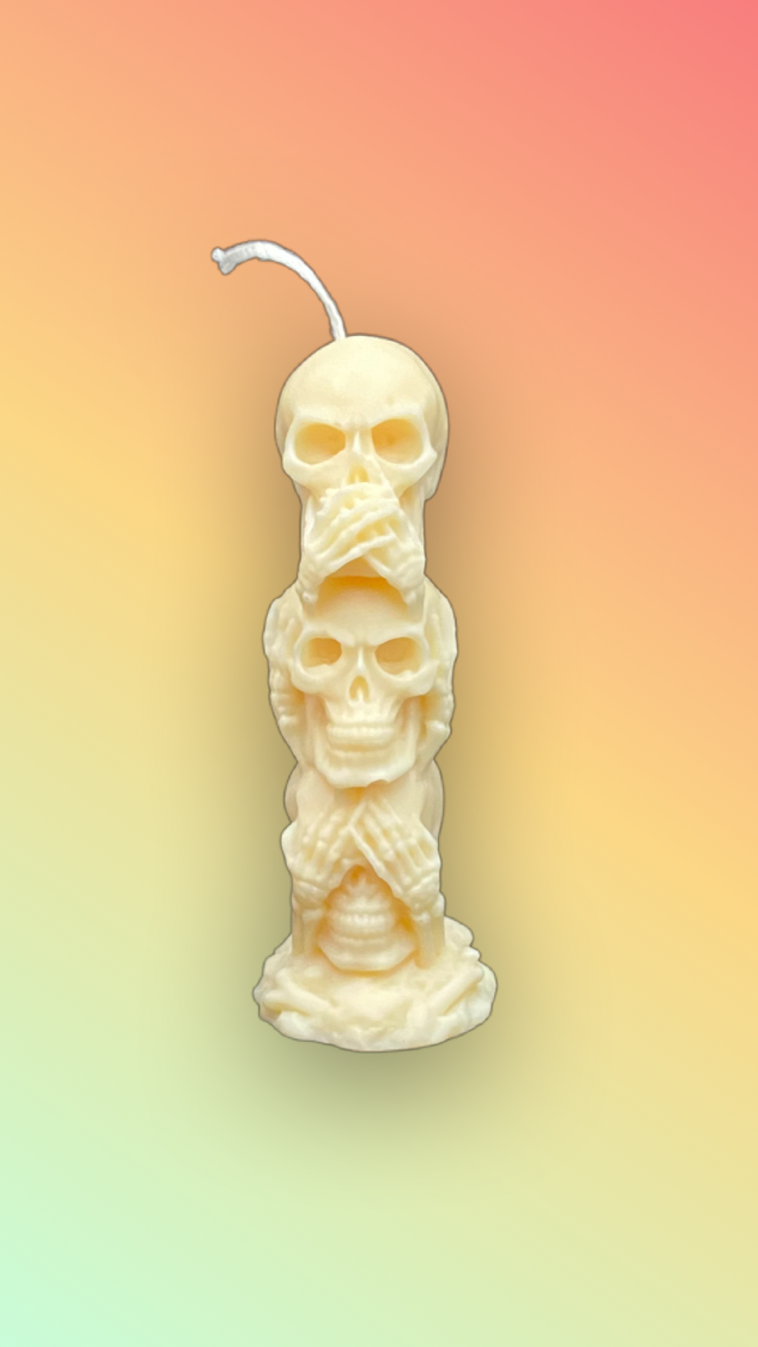 Hear no evil, Speak no evil, See no evil Skull Candle