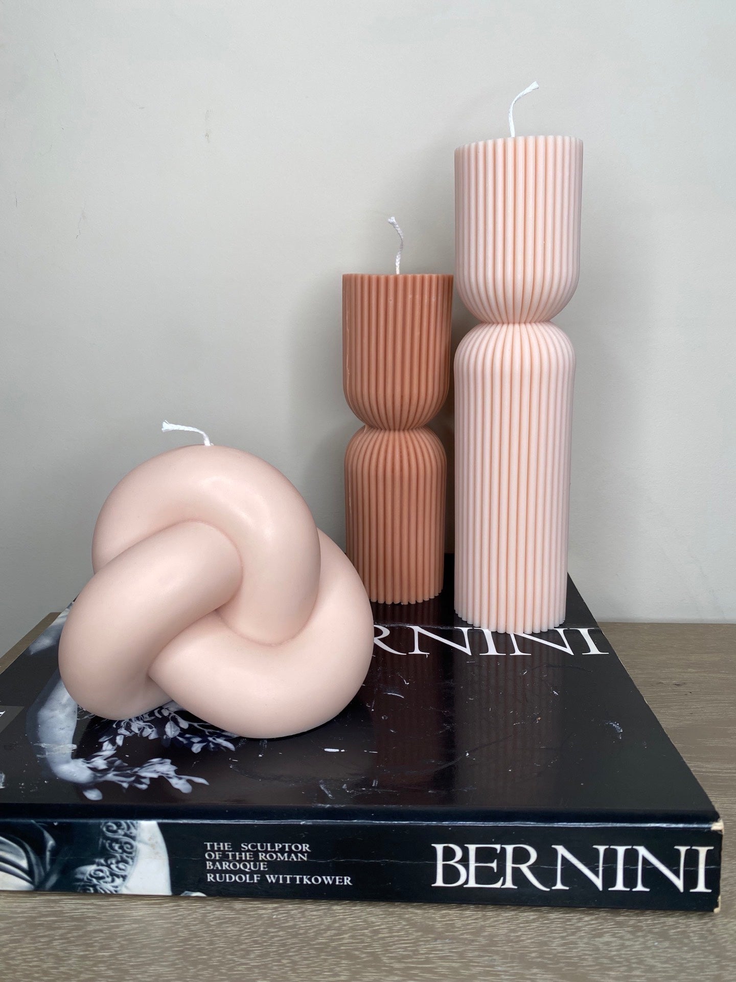Ribbed Pillar Candle
