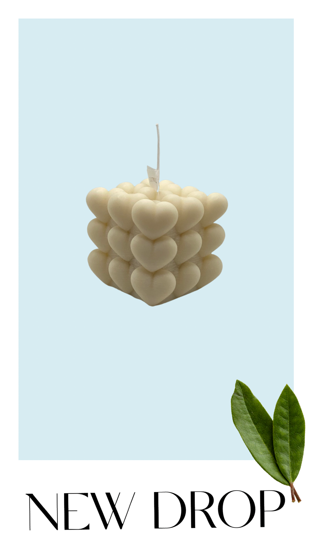 Heart bubble candle