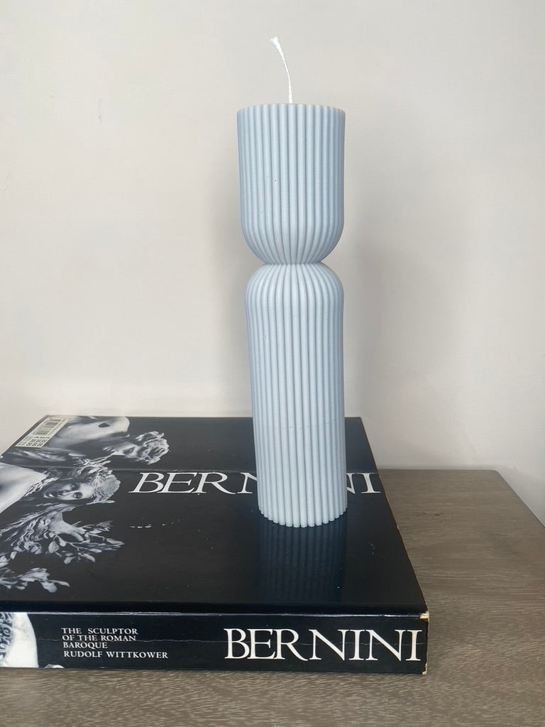 Ribbed Pillar Candle