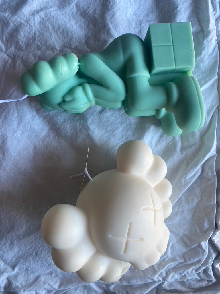 Sitting Kaws Inspired Candle