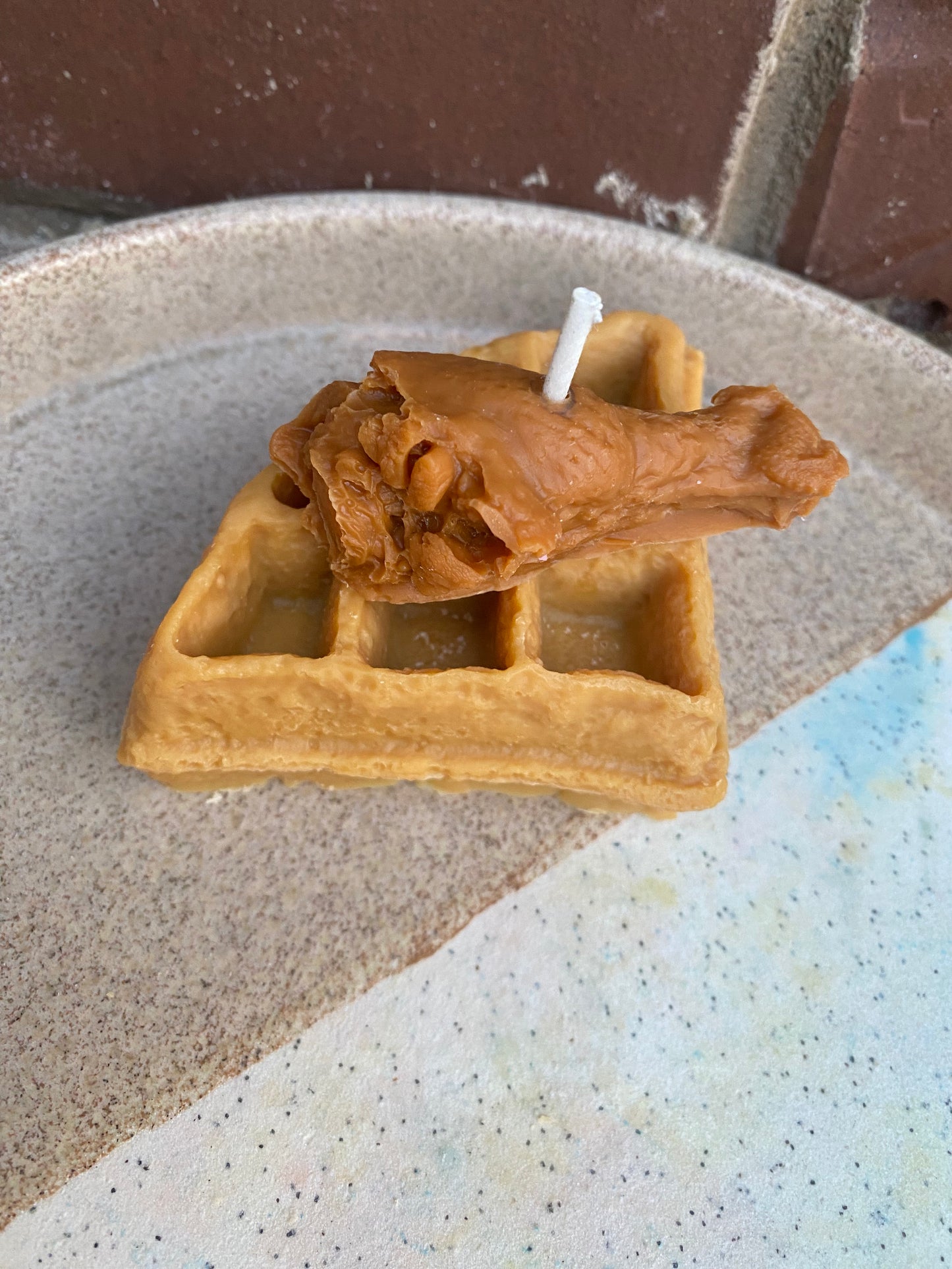 Chicken and Waffle candle