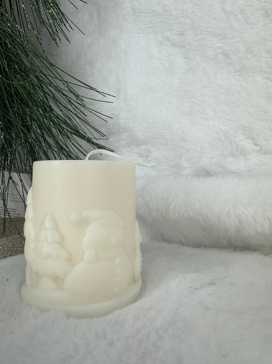 Christmas Pillar Candle