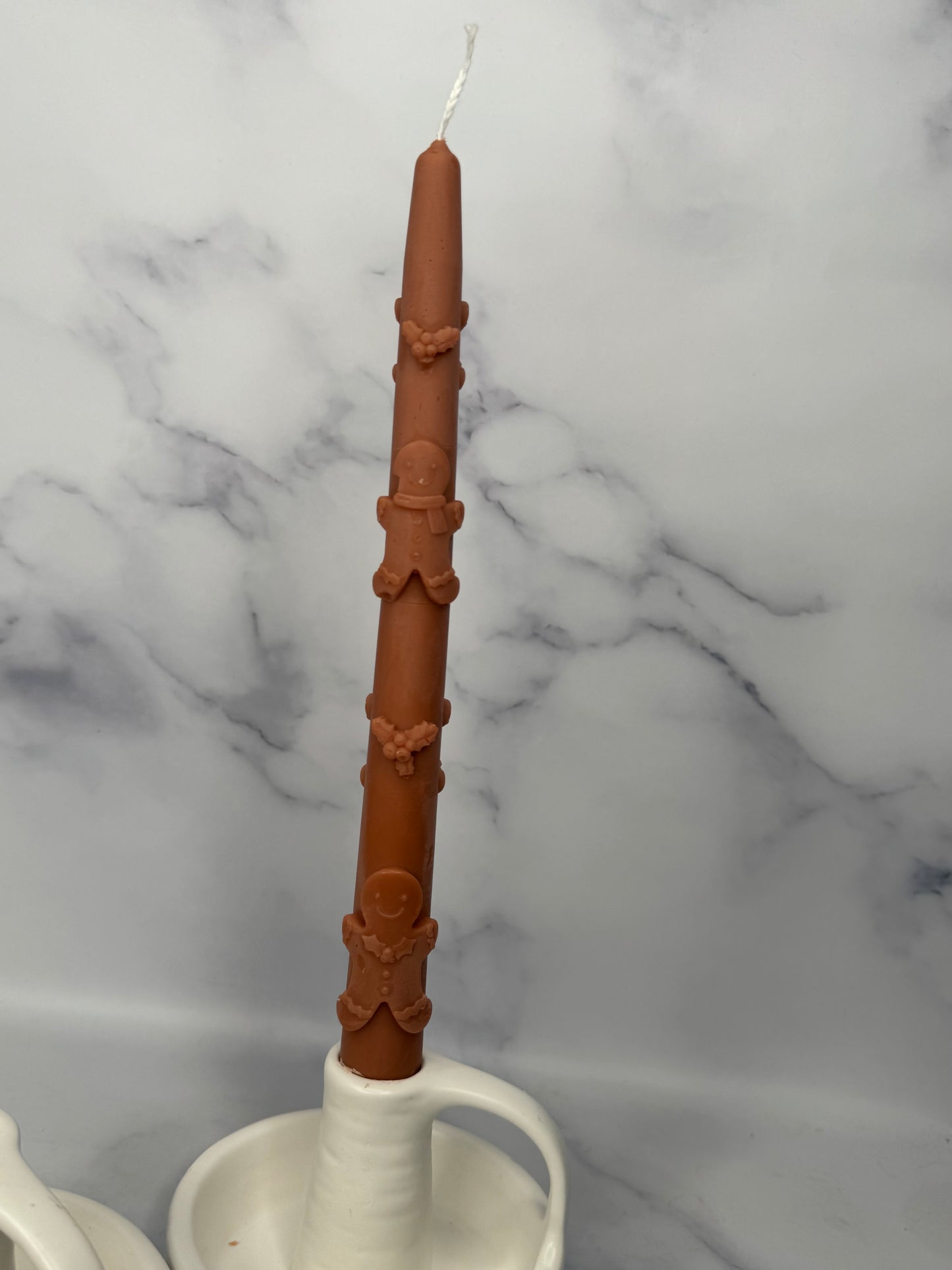 Gingerbread Taper Candle