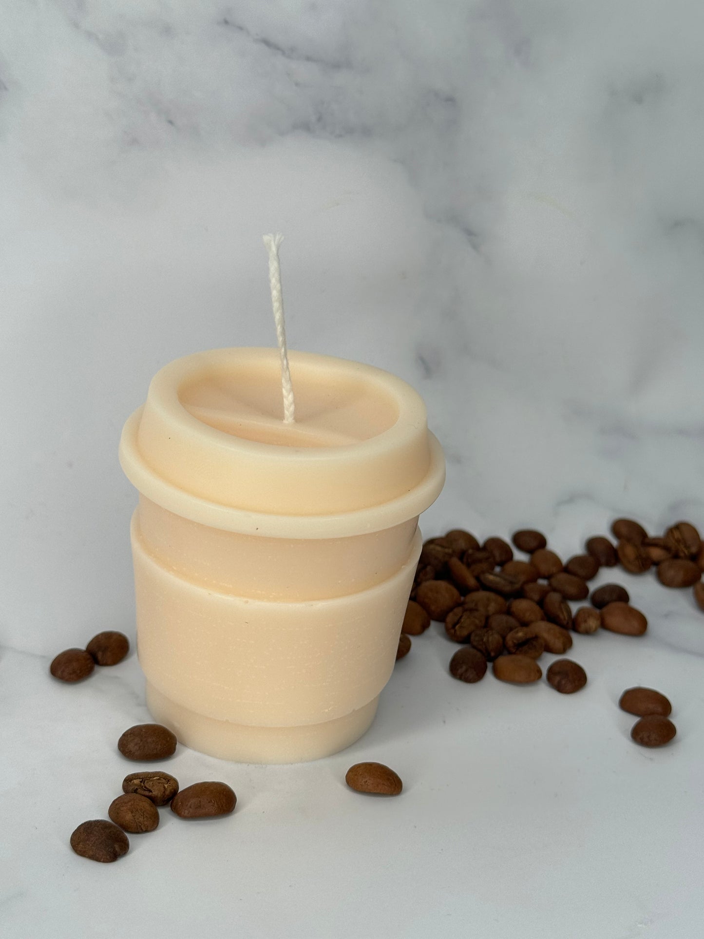 Coffee cup candle