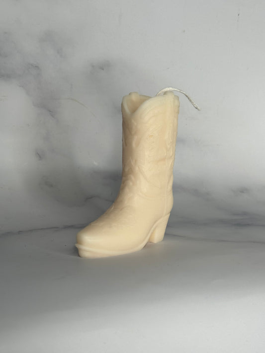 The Keith cowboy boot candle
