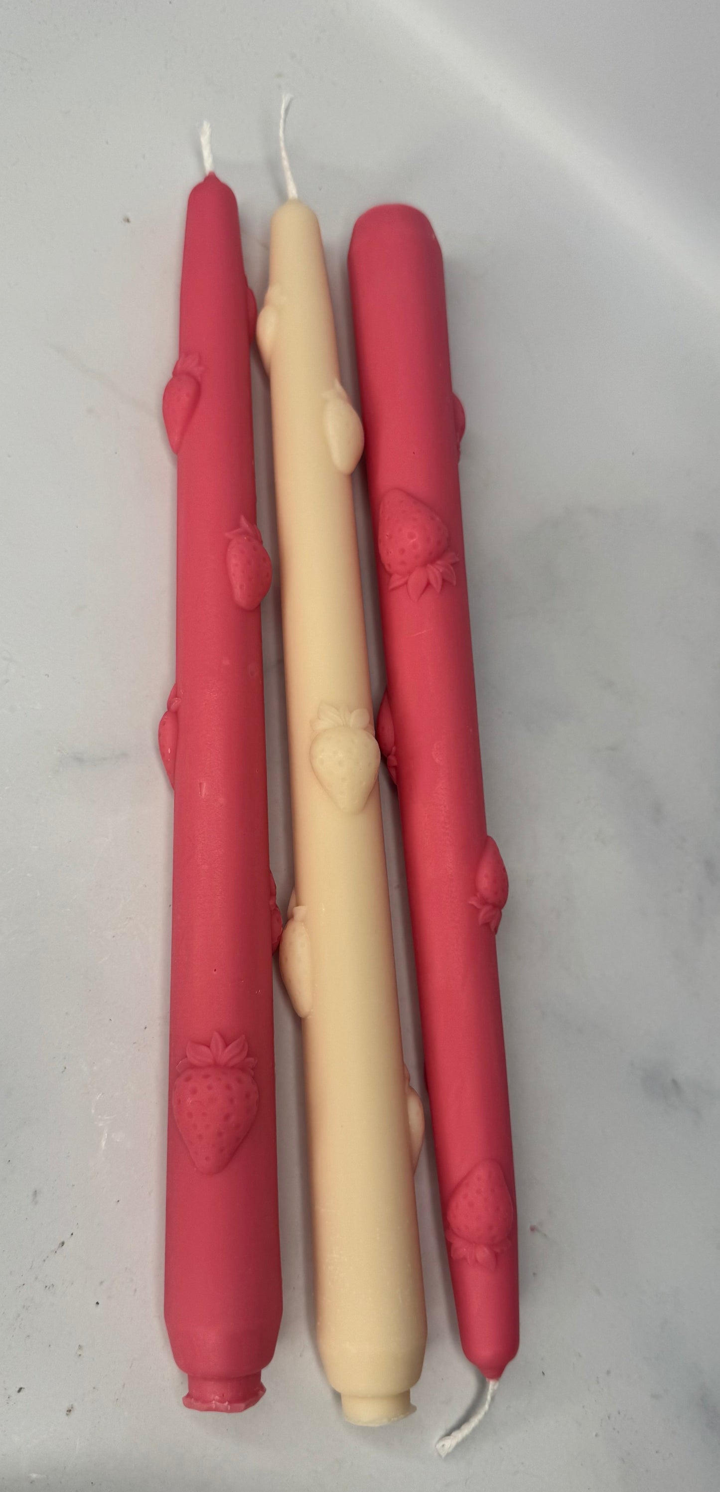 Strawberry Taper candle
