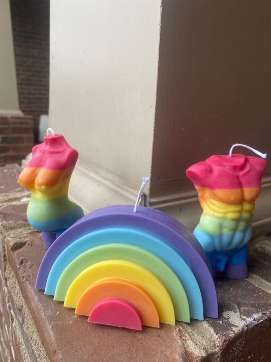 Limited edition Pride body candles