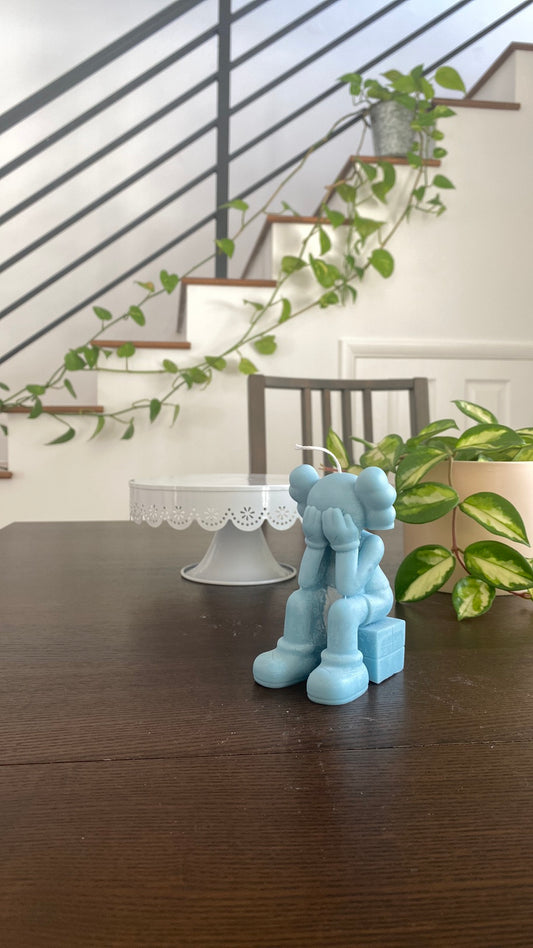 Sitting Kaws Inspired Candle