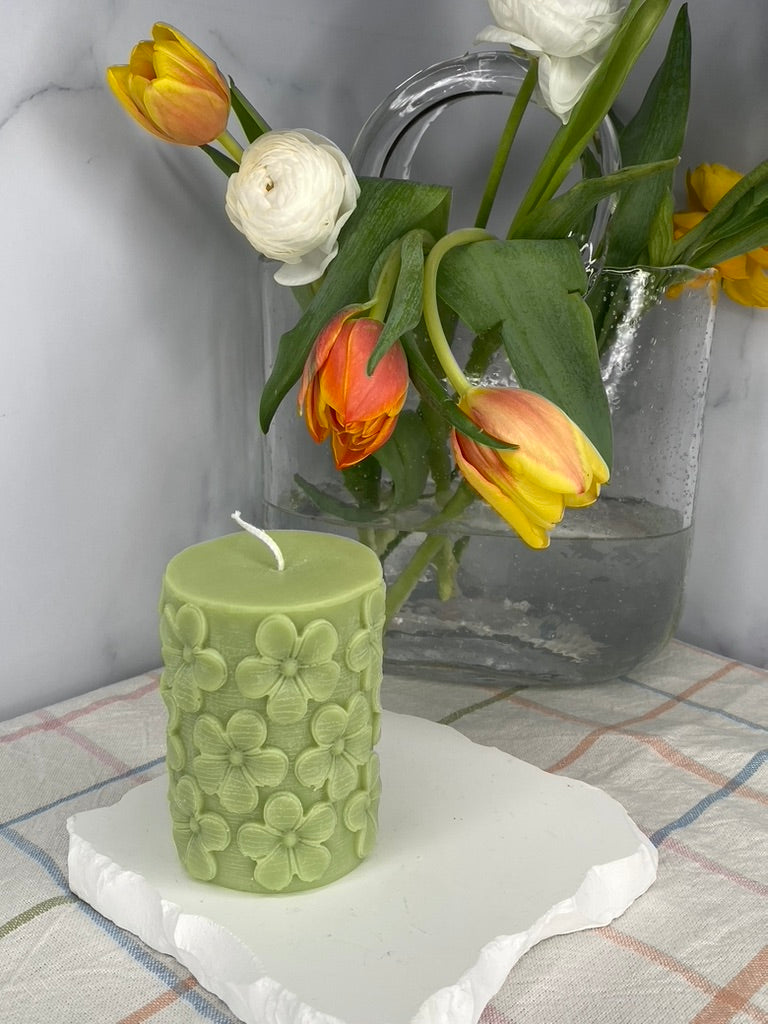 Spring Pillar Candle