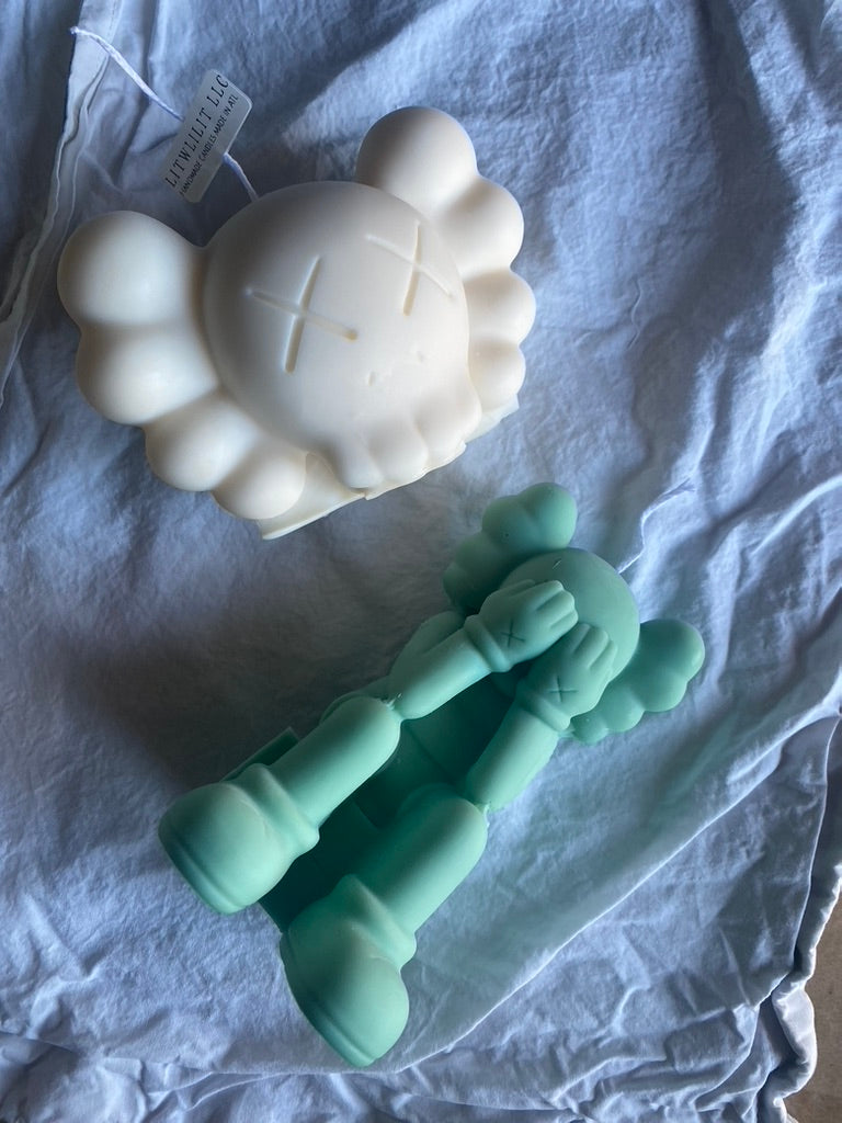 Sitting Kaws Inspired Candle