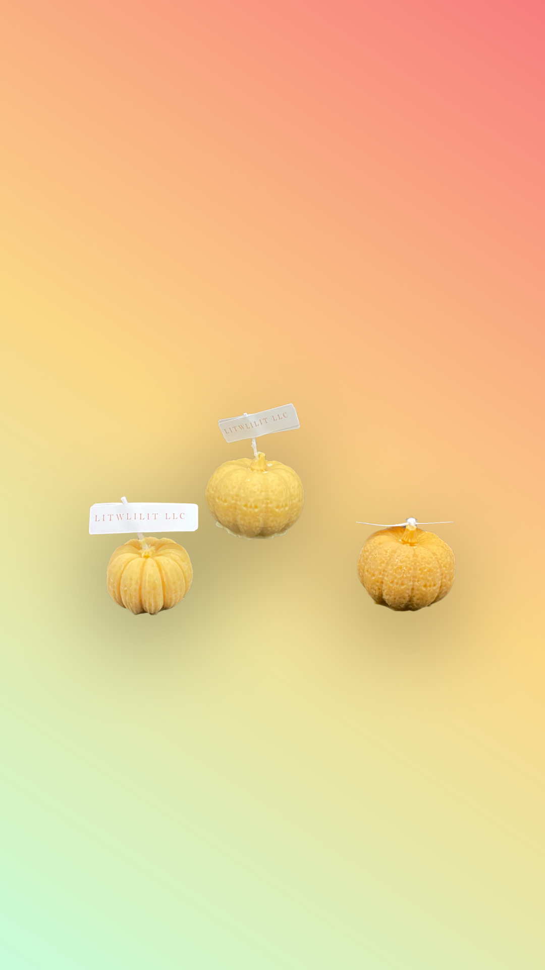 3 Mini Pumpkin Candle
