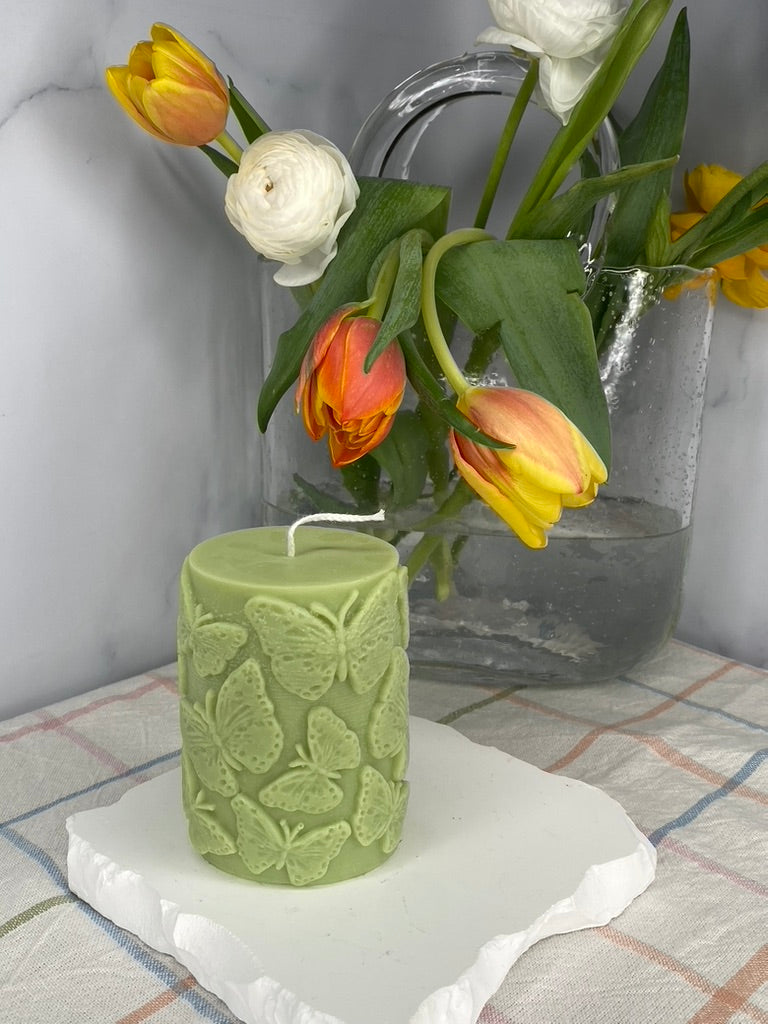 Spring Pillar Candle