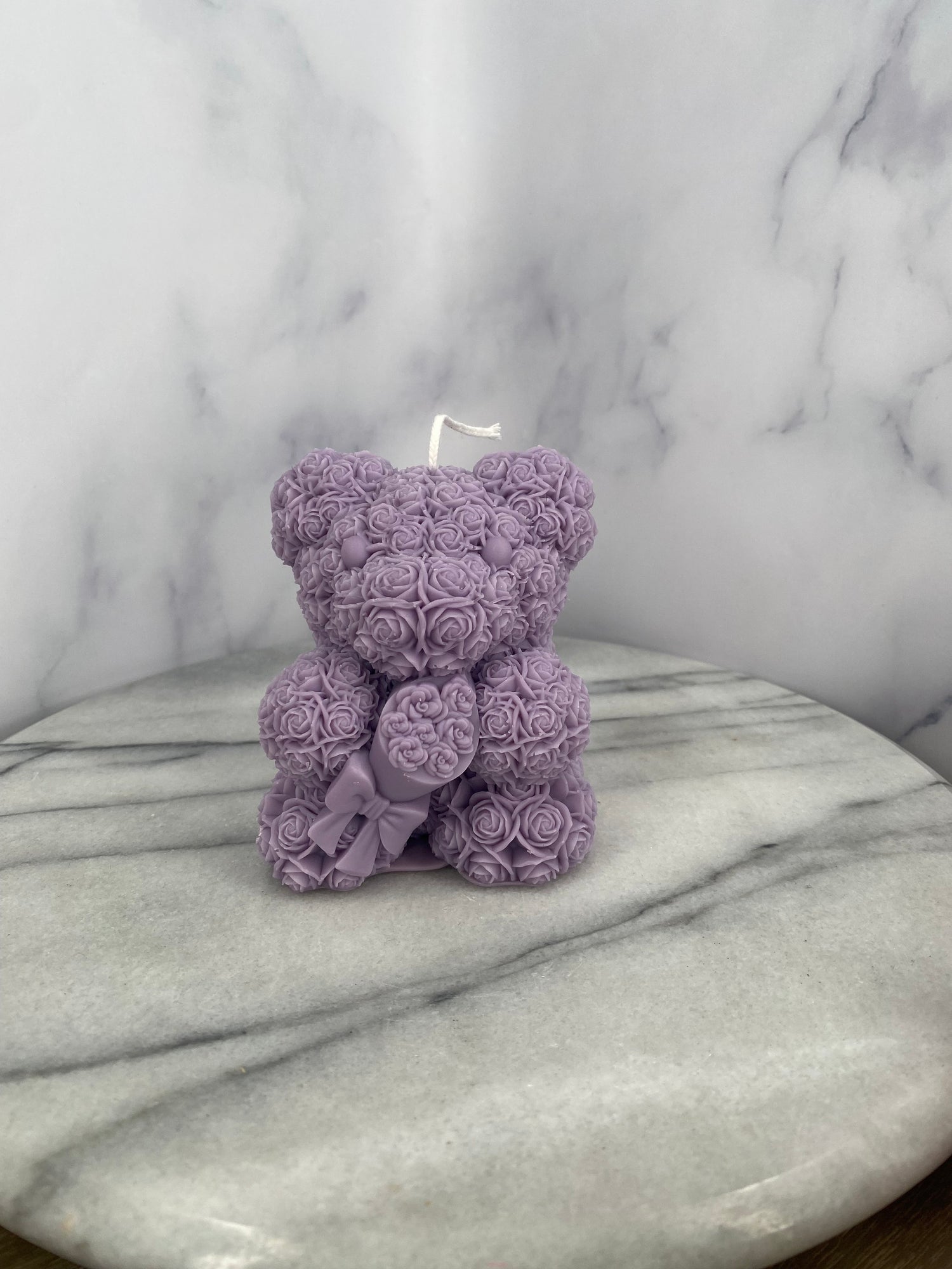 Rose Bear Candle